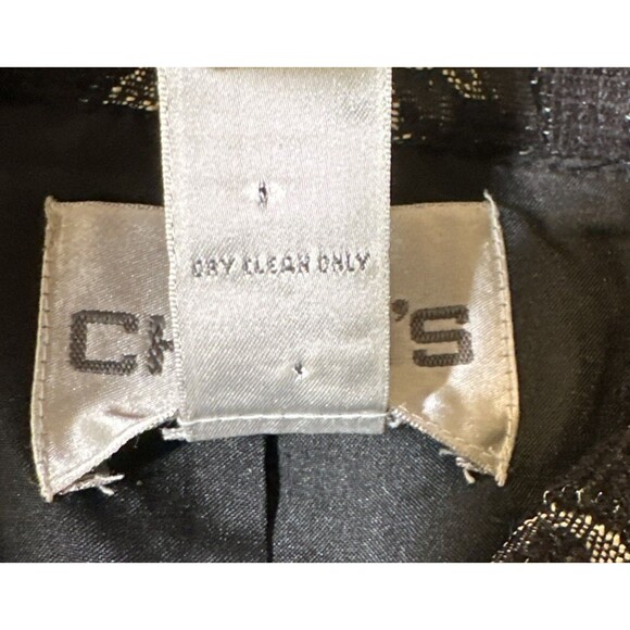 Women’s Chicos Embroidered Beaded Black Gold Red Blazer Jacket Career Size 1 - Picture 14 of 14